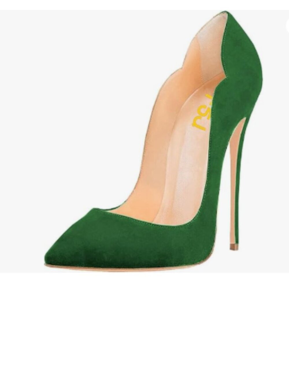 FSJ Green-suede Pointed Toe High Heels Sexy Stiletto Pumps Office Lady Shoes